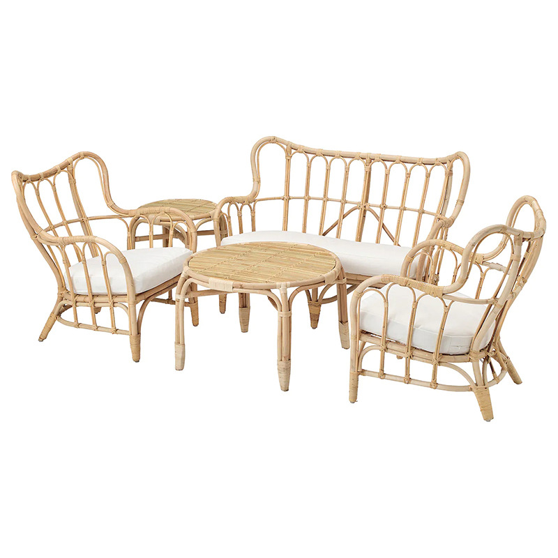 Outdoor Furniture Indonesia - Özel Doğal Gerçek Rattan Kanepe Dış