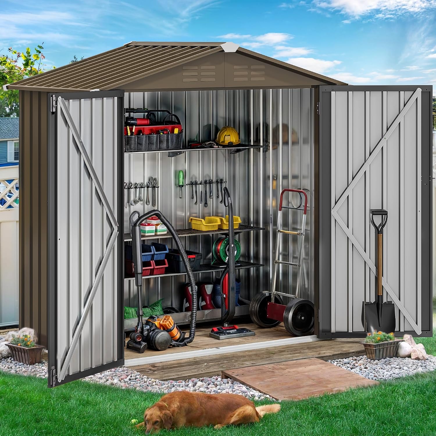6x4ft Metal Dış Mekan Depolama - Outdoor Furniture Heavy Duty incelemesi ve fiyatı