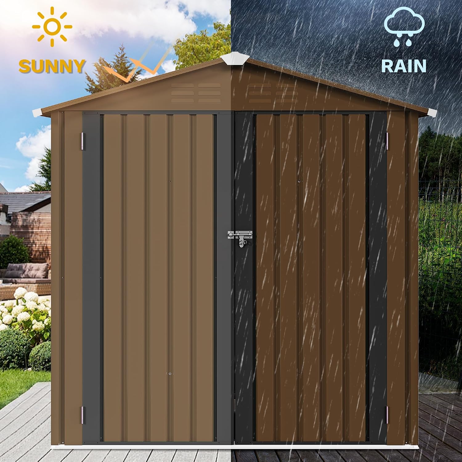 6x4ft Metal Dış Mekan Depolama - Outdoor Furniture Heavy Duty incelemesi ve fiyatı