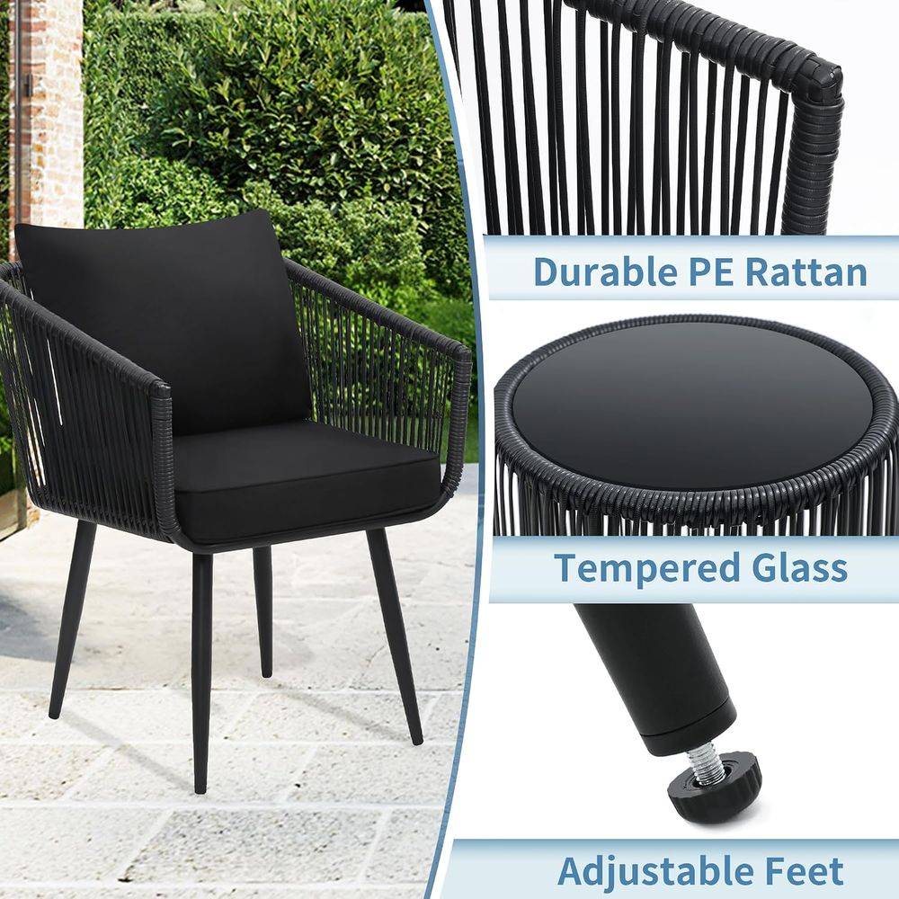 3 Parçalı Bahçe Rattan Bistro  - Bistro Table Set incelemesi ve fiyatı