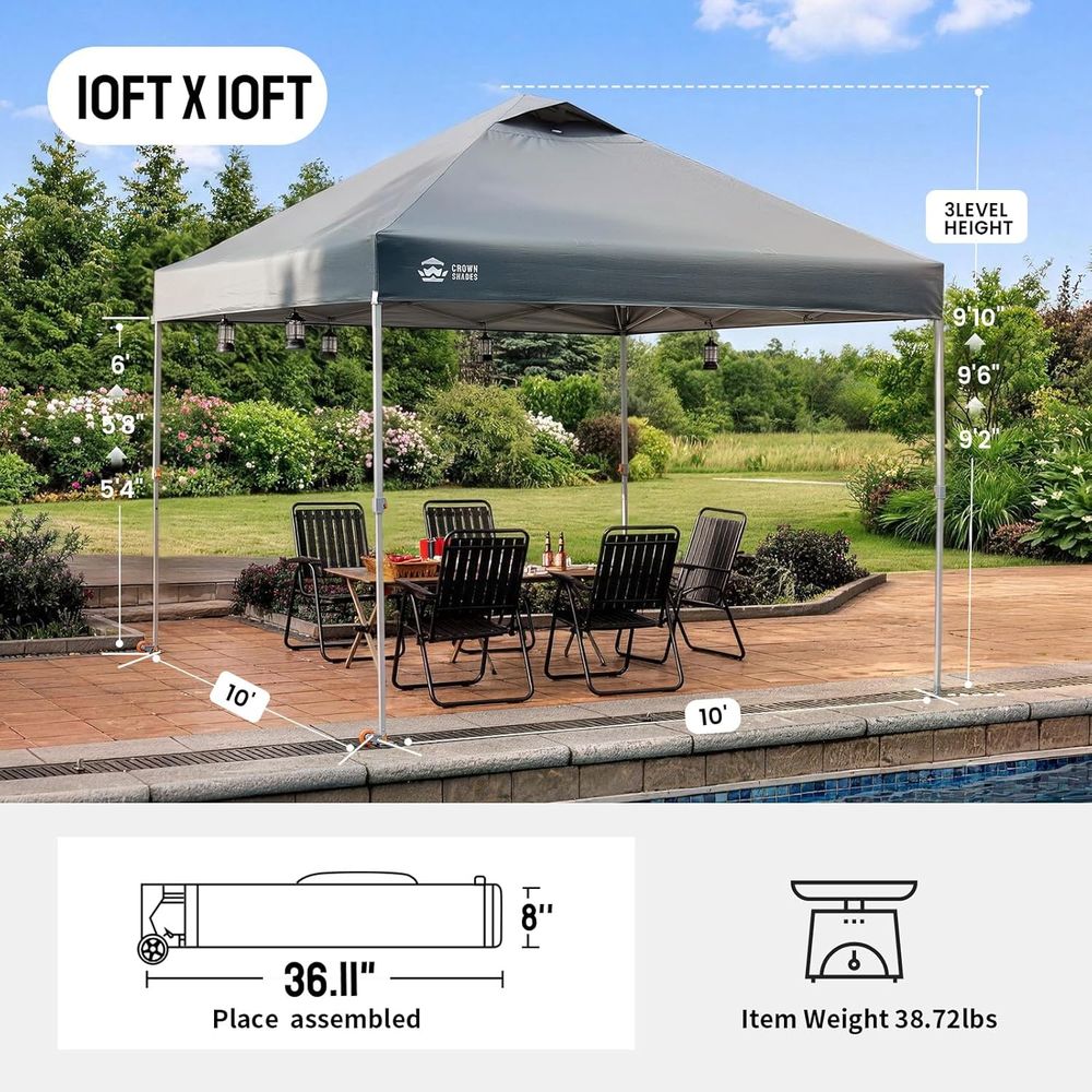 10x10 Up Çadır, Tek İtmeyle Ku - Outdoor Furniture Rooms To Go incelemesi ve fiyatı