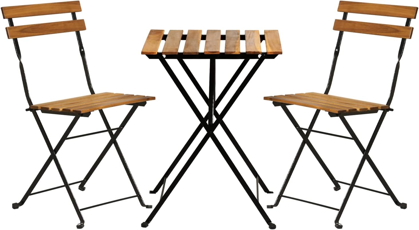 Doğal ahşap 3 parçalı katlanab - Bistro Table Set incelemesi ve fiyatı