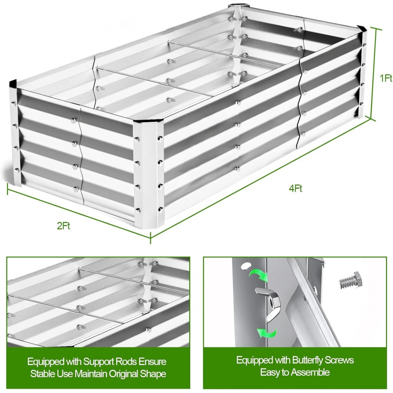 Büyük Tabansız Galvanizli Bahç - Garden Storage Box incelemesi ve fiyatı
