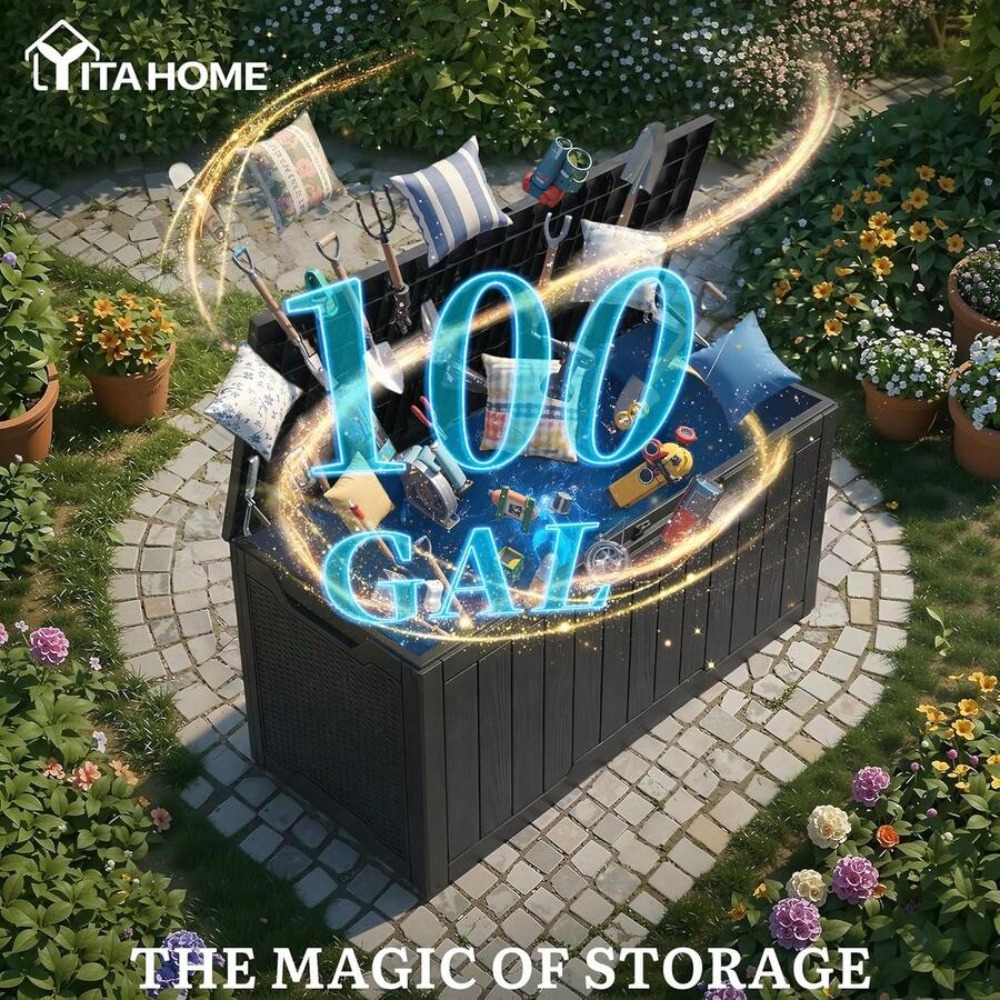 100 Galonluk Büyük Dış Mekan S - Garden Storage Box incelemesi ve fiyatı