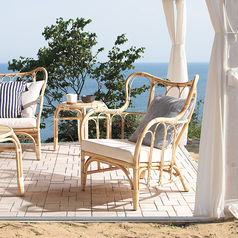 Doğal rattan kanepe dış mekan  - Outdoor Furniture Indonesia incelemesi ve fiyatı
