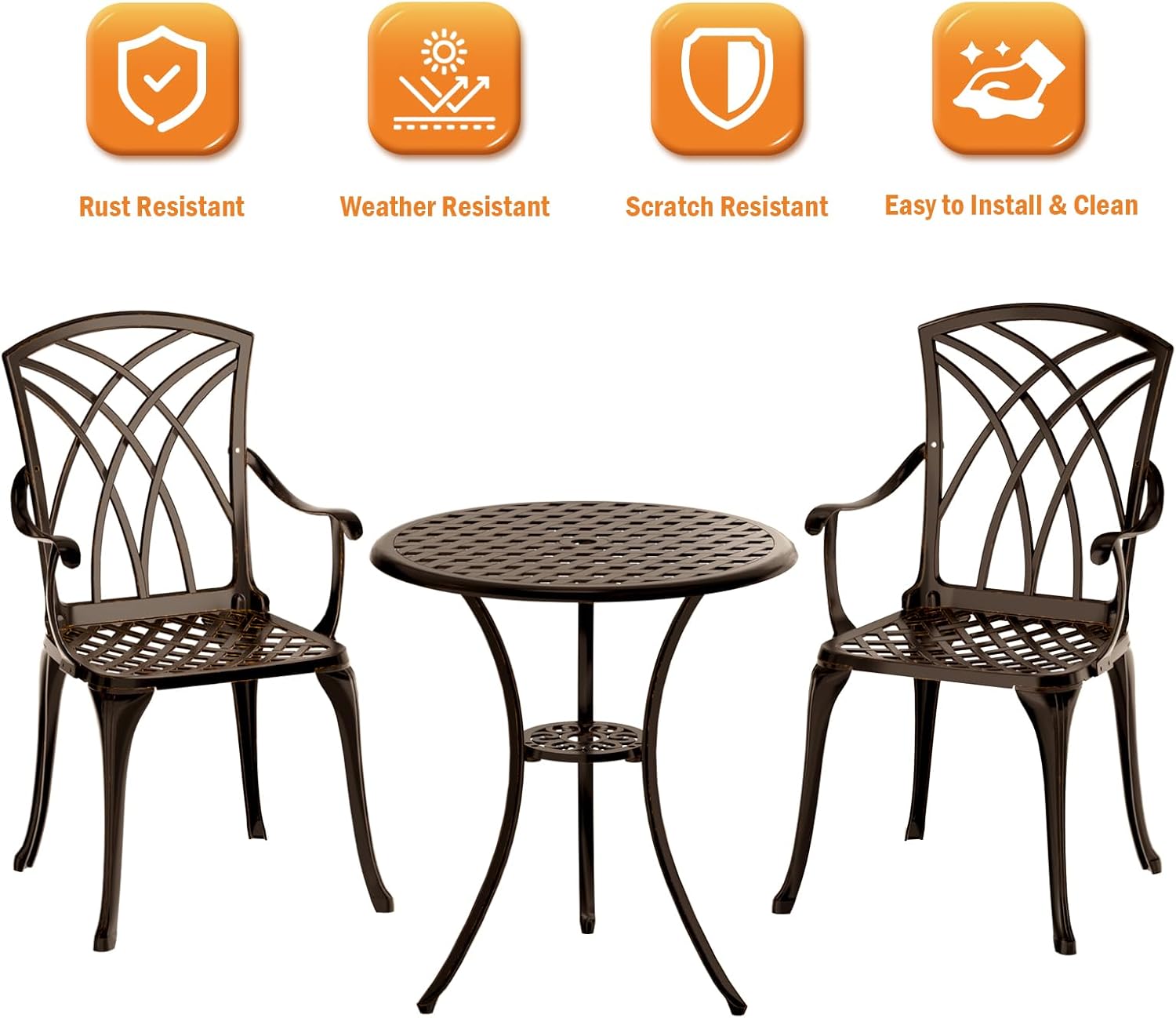 Bronz döküm alüminyumdan yapıl - Bistro Table Set incelemesi ve fiyatı